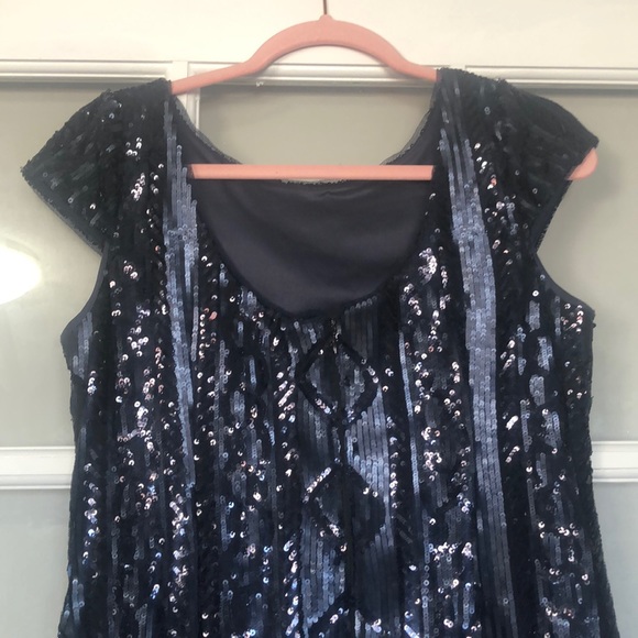 BNWT Adrianna Papell Sequinned Mini Dress Size 8 - Picture 6 of 8